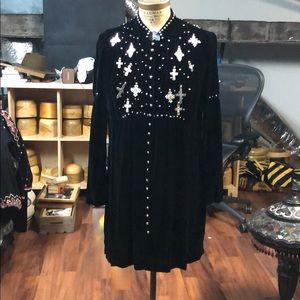 Ladies Black velvet Double D Ranch Dress XL